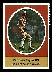 Roosevelt Taylor 1972 Sunoco Stamps football card