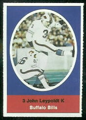 John Leypoldt 1972 Sunoco Stamps football card