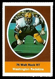 Walter Rock 1972 Sunoco Stamps football card