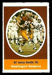 Jerry Smith 1972 Sunoco Stamps football card