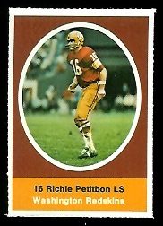 Richie Petitbon 1972 Sunoco Stamps football card Richie Petitbon 1972 Sunoco Stamps football card