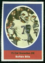 Cal Snowden 1972 Sunoco Stamps football card