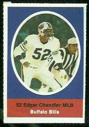 Edgar Chandler 1972 Sunoco Stamps football card