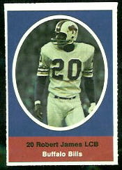 Bob James 1972 Sunoco Stamps football card