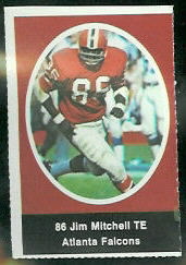 Jim Mitchell 1972 Sunoco Stamps football card