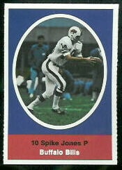 Spike Jones 1972 Sunoco Stamps football card