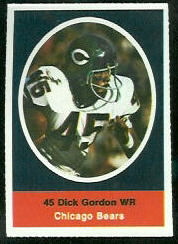 Dick Gordon 1972 Sunoco Stamps football card