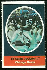 Randy Jackson 1972 Sunoco Stamps football card