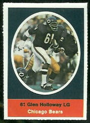 Glen Holloway 1972 Sunoco Stamps football card