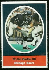 Jim Cadile 1972 Sunoco Stamps football card