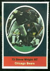 Steve Wright 1972 Sunoco Stamps football card