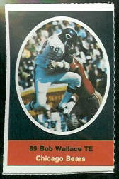 Bob Wallace 1972 Sunoco Stamps football card