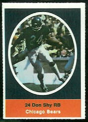 Don Shy 1972 Sunoco Stamps football card