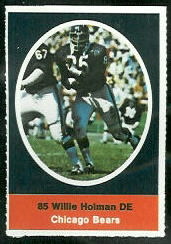 Willie Holman 1972 Sunoco Stamps football card