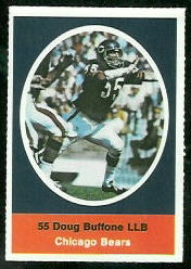 Doug Buffone 1972 Sunoco Stamps football card