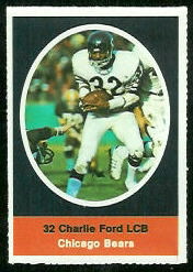 Charlie Ford 1972 Sunoco Stamps football card