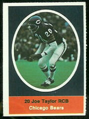 Joe Taylor 1972 Sunoco Stamps football card