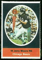 Jerry Moore 1972 Sunoco Stamps football card