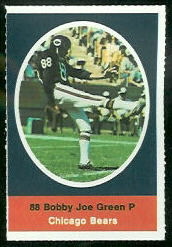 Bobby Joe Green 1972 Sunoco Stamps football card