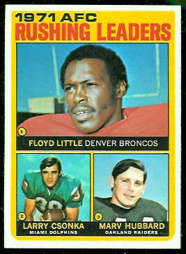 1971 AFC Rushing Leaders 1972 Topps football card 1971 AFC Rushing Leaders 1972 Topps football card