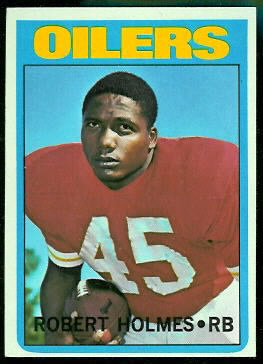 Robert Holmes 1972 Topps football card