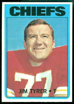 Jim Tyrer 1972 Topps football card