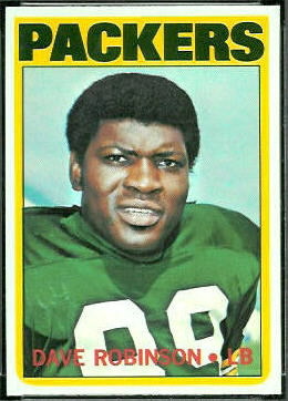 Dave Robinson 1972 Topps football card