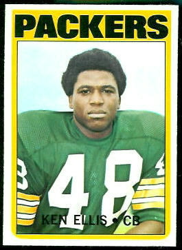 Ken Ellis 1972 Topps football card