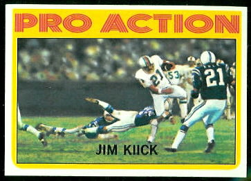 Jim Kiick Pro Action 1972 Topps football card