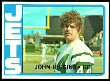 John Riggins 1972 Topps football card