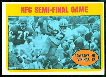 NFC Semi-Final Game 1972 Topps football card