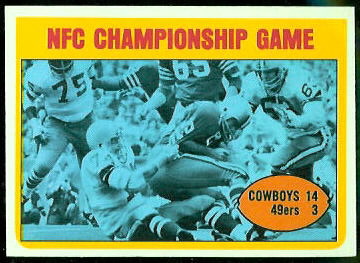 NFC Championship Game 1972 Topps football card
