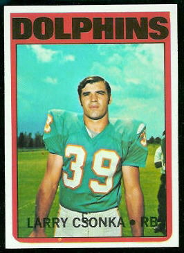 Larry Csonka 1972 Topps football card