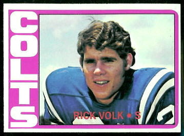 Rick Volk 1972 Topps football card
