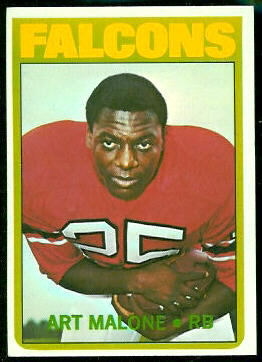 Art Malone 1972 Topps football card