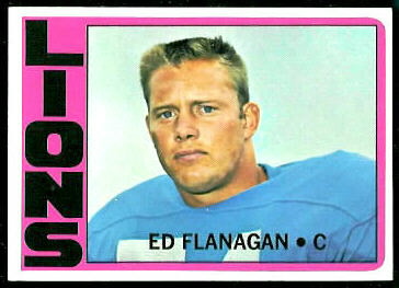 Ed Flanagan 1972 Topps football card