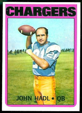 John Hadl 1972 Topps football card