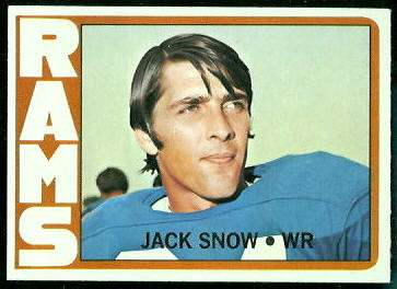 Jack Snow 1972 Topps football card