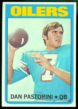 Dan Pastorini 1972 Topps football card