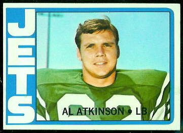 Al Atkinson 1972 Topps football card