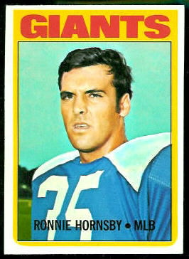 Ron Hornsby 1972 Topps football card