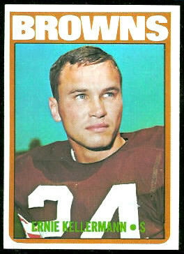 Ernie Kellermann 1972 Topps football card