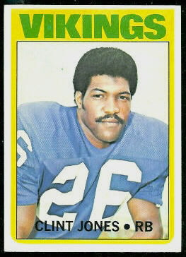 Clint Jones 1972 Topps football card