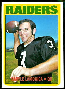 Daryle Lamonica 1972 Topps football card