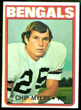 Chip Myers 1972 Topps football card