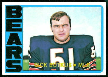 Dick Butkus 1972 Topps football card