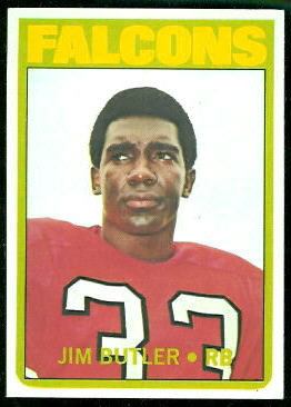 Jim Butler 1972 Topps football card