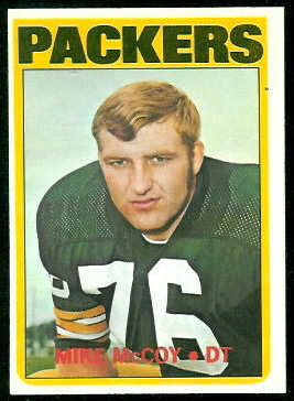 Mike McCoy 1972 Topps football card