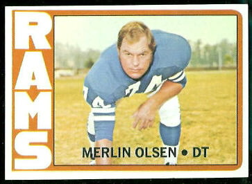 Merlin Olsen 1972 Topps football card Merlin Olsen 1972 Topps football card