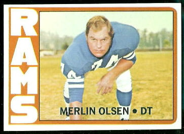 Merlin Olsen 1972 Topps football card